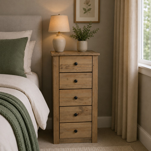 Solid waxed pine - waxed, drawer